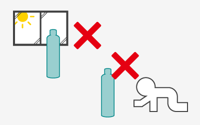 環境の悪い場所や幼児の手の届く場所には保管しないでください
